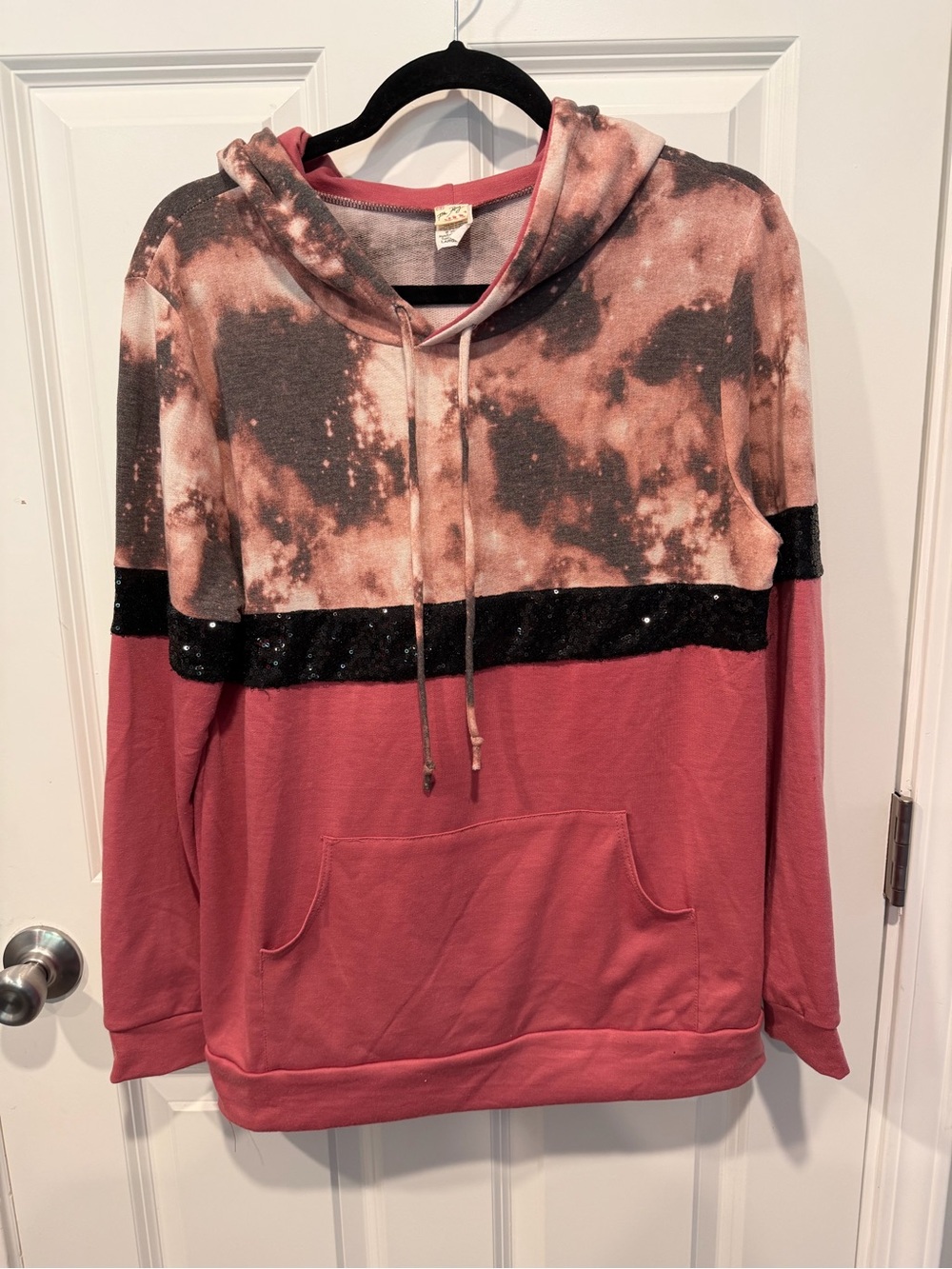 7th Ray Pink Tie-Dye & Dusty Rose Hooded Sweatshirt